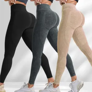 Women's Plain High Waist Sports Leggings, Workout Yoga Pants, Gym Outfits for Exercise Compression Running Training Cycling Athletic Stretchy Material Flex Stretch Slim Gymclothes