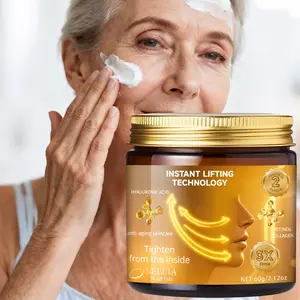 60g Collagen Gold Cream with Retinol Hyaluronic Acid, Tightening Skin, Reduces Wrinkles, Easy Absorption, Non-Irritating, Face Skincare Gift, Moisturizer