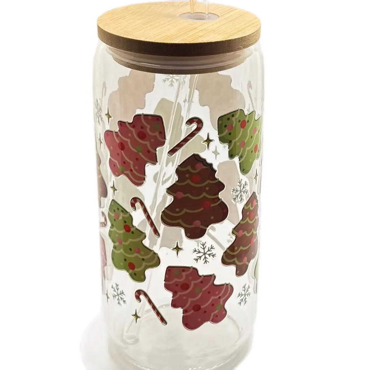 Christmas Cookies 16oz Drinking Glass - Festive Glassware for your Beverages - Drinkware