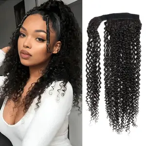 Drawstring Ponytail Extension Afro Kinky Curly Human Hair Stylish Volume & Texture Enhancer for Everyday Wear 5 Haircare