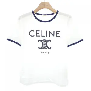 Pre-owned Celine Cotton Small Leather Goods PARIS TRIOMPHE T Shirt