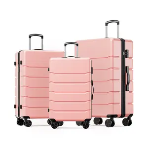 Luggage Spinner Wheels Lightweight Expandable Travel Hard Shell Suitcases with TSA Lock, Bronze Black, 3-PCS Set (20/24/28 inch)