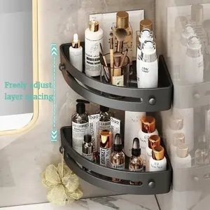 3/2/1 Pack Adhesive Shower Caddy No Drill Bathroom Shampoo Holder Corner Shelf Storage Shelves for Towel Toilet Paper