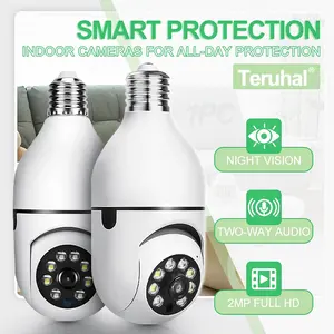 Bulb Surveillance E27 Camera Full Color Night Vision Automatic Human Tracking Zoom Indoor Security Monitor Wifi Camera Smart Home