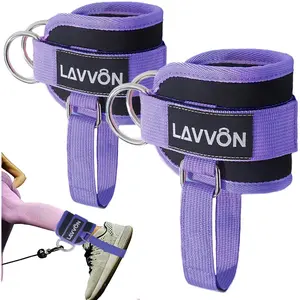 Adjustable Comfort Ankle Straps Cable Attachments for Gym Cable Machines, for Glute Kickbacks, Leg Extensions, Curls, Ankle Cuffs for Women