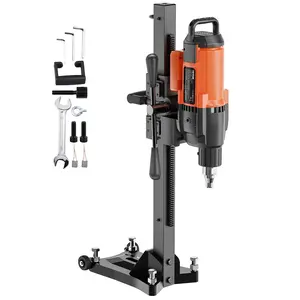 VEVOR Diamond Core Drilling Machine, 10in Wet Concrete Core Drill Rig with Stand Wheels, 750RPM Speed & 1-1/4" Thread & Lifting Handle, 10in Drilling Diameter for Concrete Brick Block Stone, 2500W
