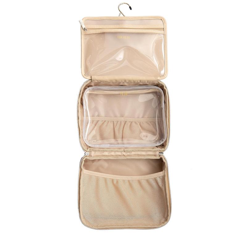 BEIS The Hanging Cosmetic Case in Beige