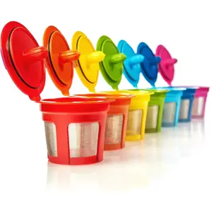 7 Reusable K Cups for Keurig - 7 Colors Refillable Kcups Coffee Filters for Keurig Brewers Family