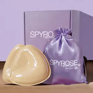 Spyrose Women's Ultra Lift Double-Sided Adhesive Pushup Bra Inserts - Glitter Style, Self-Adhesive Breast Pads, Sticky Pushup Cups, Comfortable Underwear Accessories, Includes Boob Tape & Trans Tape, Traditional Bra Alternative