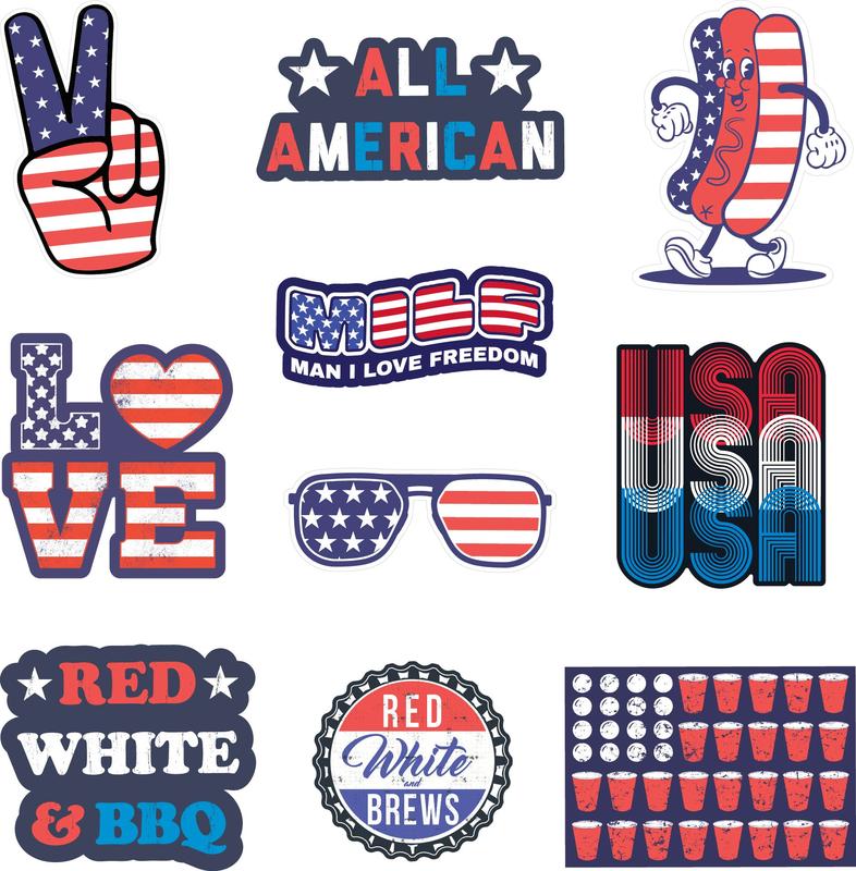 America Sticker Extra Large Stickers for Adults Funny Adhesives with Memes Funny Stickers with Colorful Graphic Decals Patriotic  Funny Sarcastic  Multi