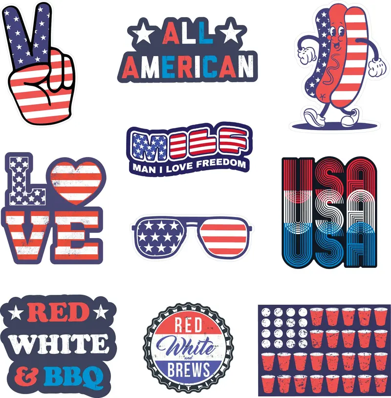 America Sticker Extra Large Stickers for Adults Funny Adhesives with Memes Funny Stickers with Colorful Graphic Decals Patriotic  Funny Sarcastic  Multi