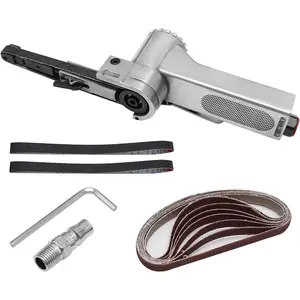 Mini Handheld Angle Grinder Industrial Pneumatic Mini Air Belt Sander for Spot Welding Grinding Burr Removal Chamfering Coating Film Removal