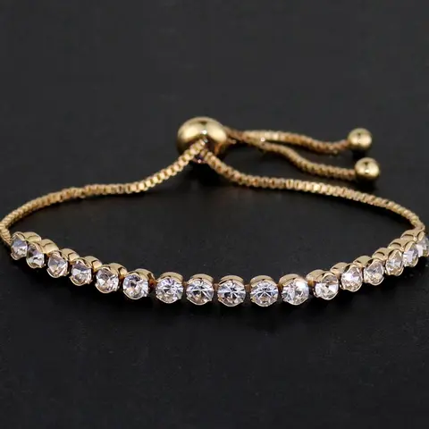 Adjustable Zircon Decor Bracelet, Elegant Jewelry Bracelet, Gemstone Bracelet, Fashionable Jewelry for Women & Girls, Trendy All-match & Exquisite Jewelry for Birthday Gift, Beautiful Bracelets