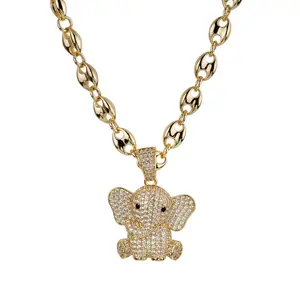 Elephant Pendant Necklace - 14K Gold-Plated