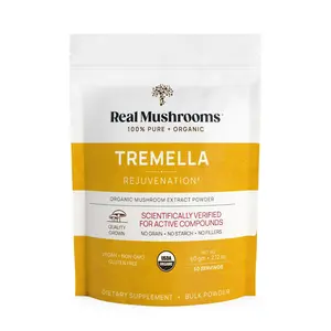 REAL MUSHROOMS Organic Tremella Extract Powder 60g or 150g Pouch USDA Certified Gluten-Free Non-GMO Vegan for Skin Hair Nail Health