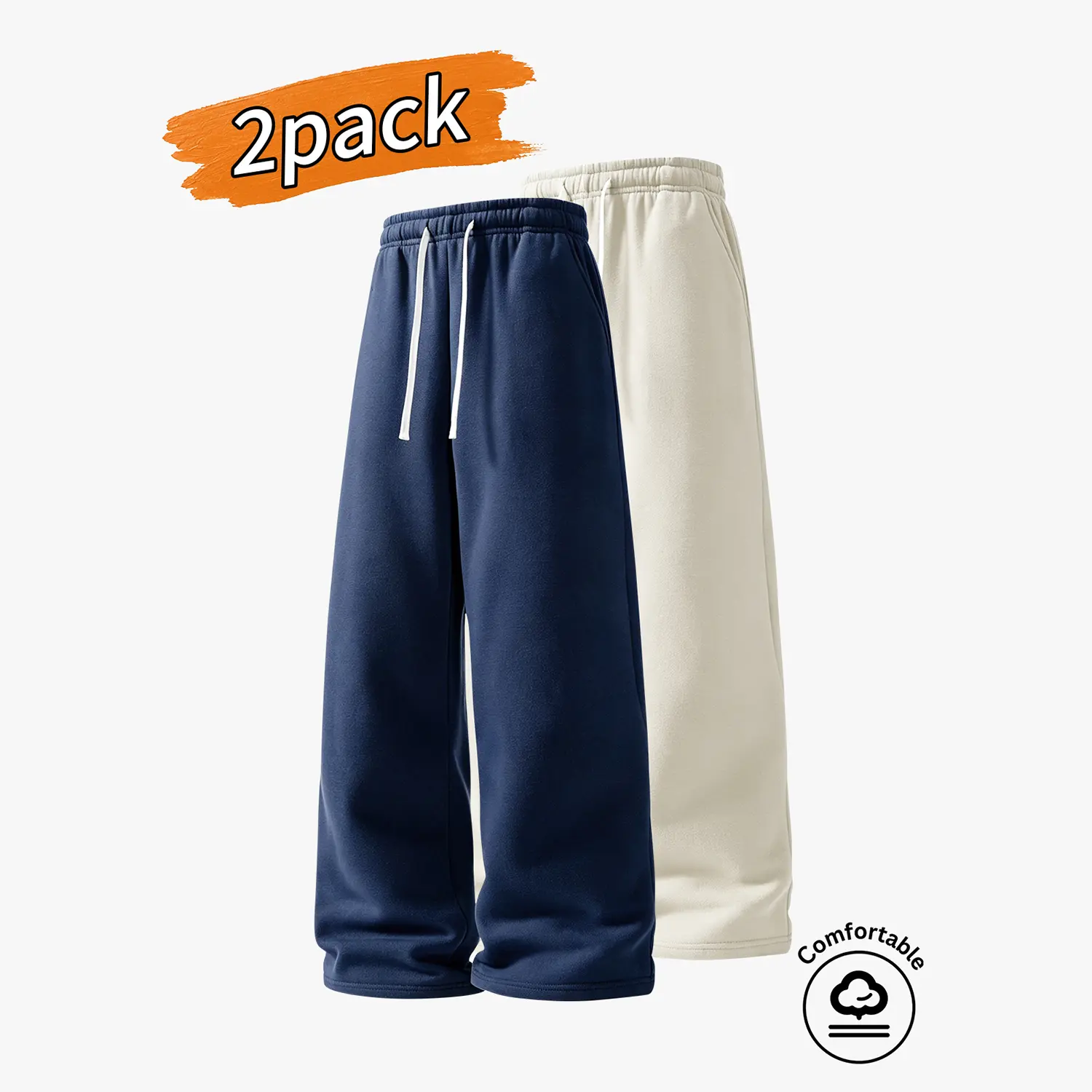 Navy blue + apricot