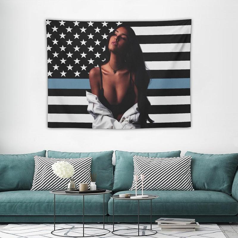 Madison Music Beer Flag Tapestry Soft Flannelette Modern Stripe Design Decorative Wall Art for College Dorm Living Room Party Decoration