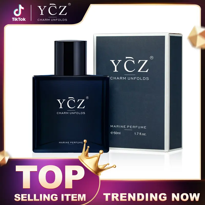 YCZ Cologne Midnight Eau De Parfum Men - 1.7oz(50ml) Long Lasting Fragrance with Floral, Fruity, and Woody Notes, Alcohol Free, Charm for Perfume Collectors