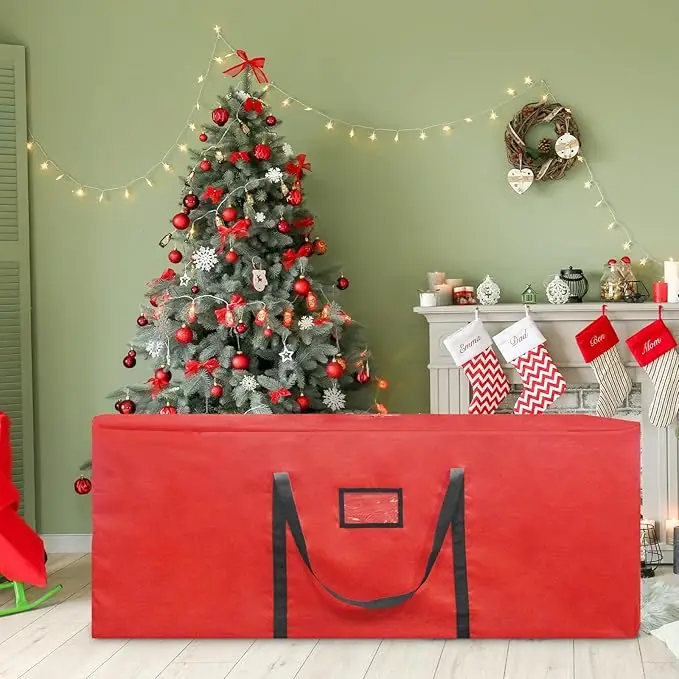 Christmas Tree Storage Bag - Fits Up to 7.5 ft Holiday Xmas Disassembled Trees with Durable Reinforced Handles & Dual Zipper - Waterproof Material Pro