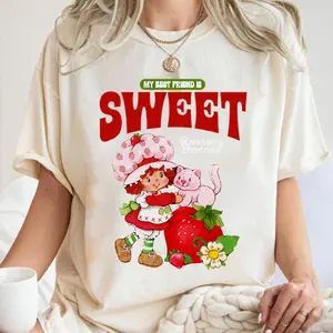 Strawberry Shortcake Outfix Shirt, Life Is Delicious Shirt, Vintage Strawberry Tshirt, Retro Cartoon, Strawberry Shortcake 2000s Merch
