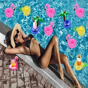Multi-Piece Inflatable Cup Holder Set, Floating Drink Coasters, Creative Beverage Stand, Pool Party Outdoor Activities