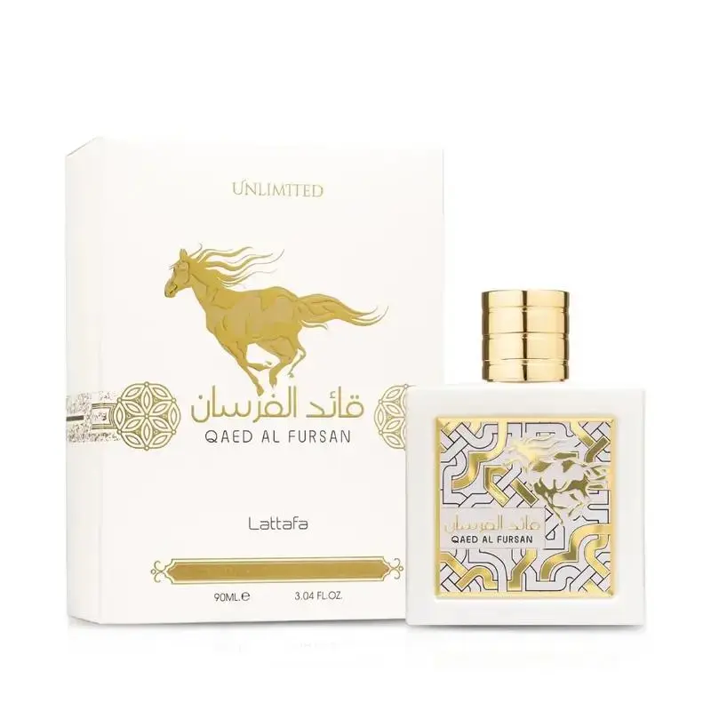 Lattafa Qaed Al Fursan Unlimited 3.04 oz EDP Spray Unisex - Sweet Vanilla Scented Cologne with Coconut & Jasmine Notes Lovers Fragrance Bundle