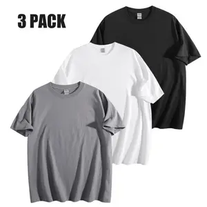 Men's 3 Pack Plain T-Shirts Lightweight Cotton Fitted Short Sleeve Tees Crewneck Basic Tshirts Unisex Soft Breathable Tops Casual Menswear Premium Organic Cotton graphic crazy men white world jesus 67 purple rain penny Vintage Pantera Skull