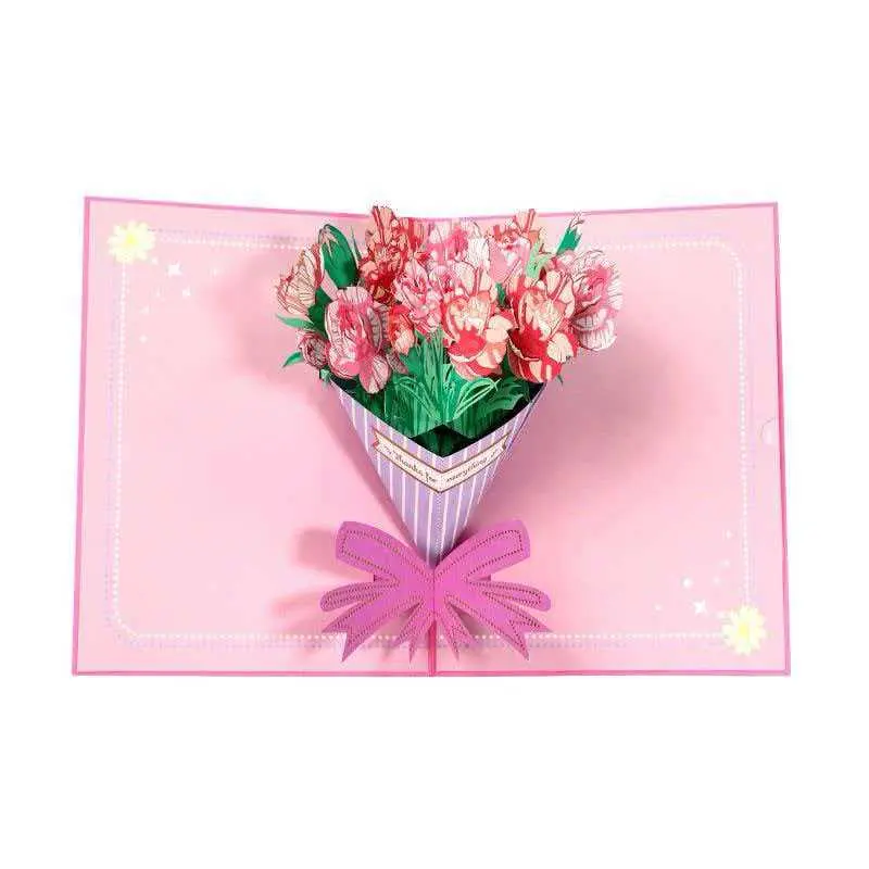 Paper Love Mother’s Day Card, 3D Pop Up Cards, Handcrafted Laser Cut Gratitude Greeting Card for Mom, Wife, Grandma, Premium Design Gratitude Gift Luxurious Cardstock