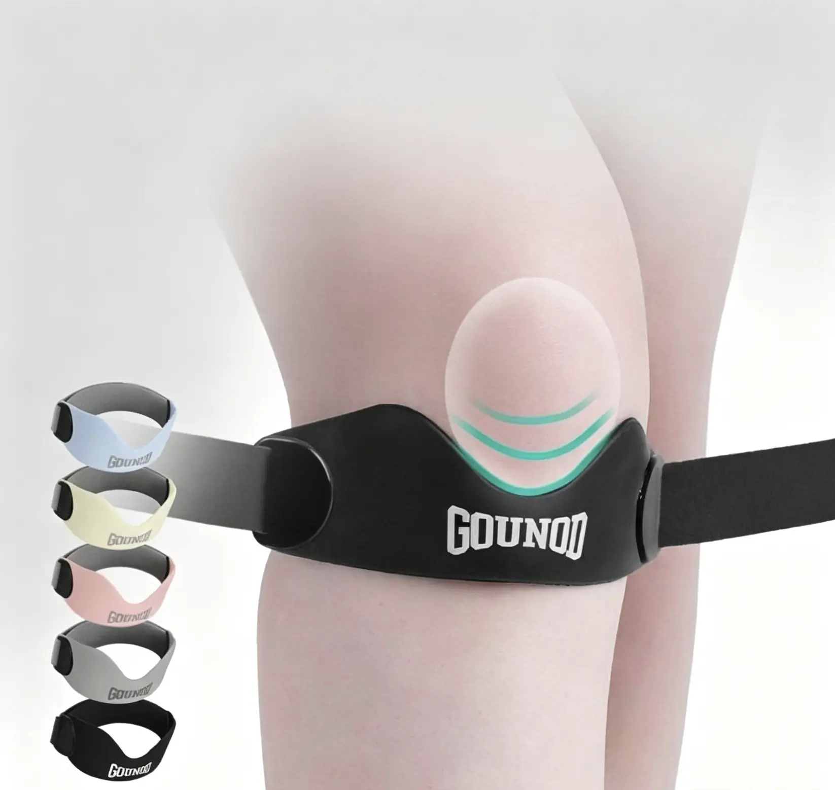 Adjustable Silicone Patella Knee Strap - Breathable Wear, Flexible Fit, Non-Slip Patellar Tendon Support Brace with Cushion for Running, Basketball, Gym Workouts, Leg Pain Relief, Durable Protective Gear outdoor accessory Men's man Protective Sports Gear