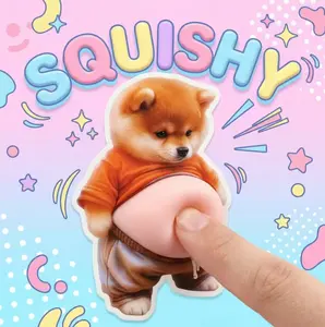 10pcs 3D Squishy Puppy Stickers – Cute Big Belly Decal, Car Door Protector & Stress Relief Toy, Waterproof DIY Decoration for Phone, Laptop & Refrigerator, 10 pcs Mixed Designs  #SummerVibes
