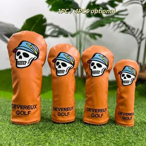 Golf Skull Club Head Covers for Golf Clubs, Driver and Fairway Woods, Hybrid and Iron Covers for Maximum Protection, Stylish Golf Accessories