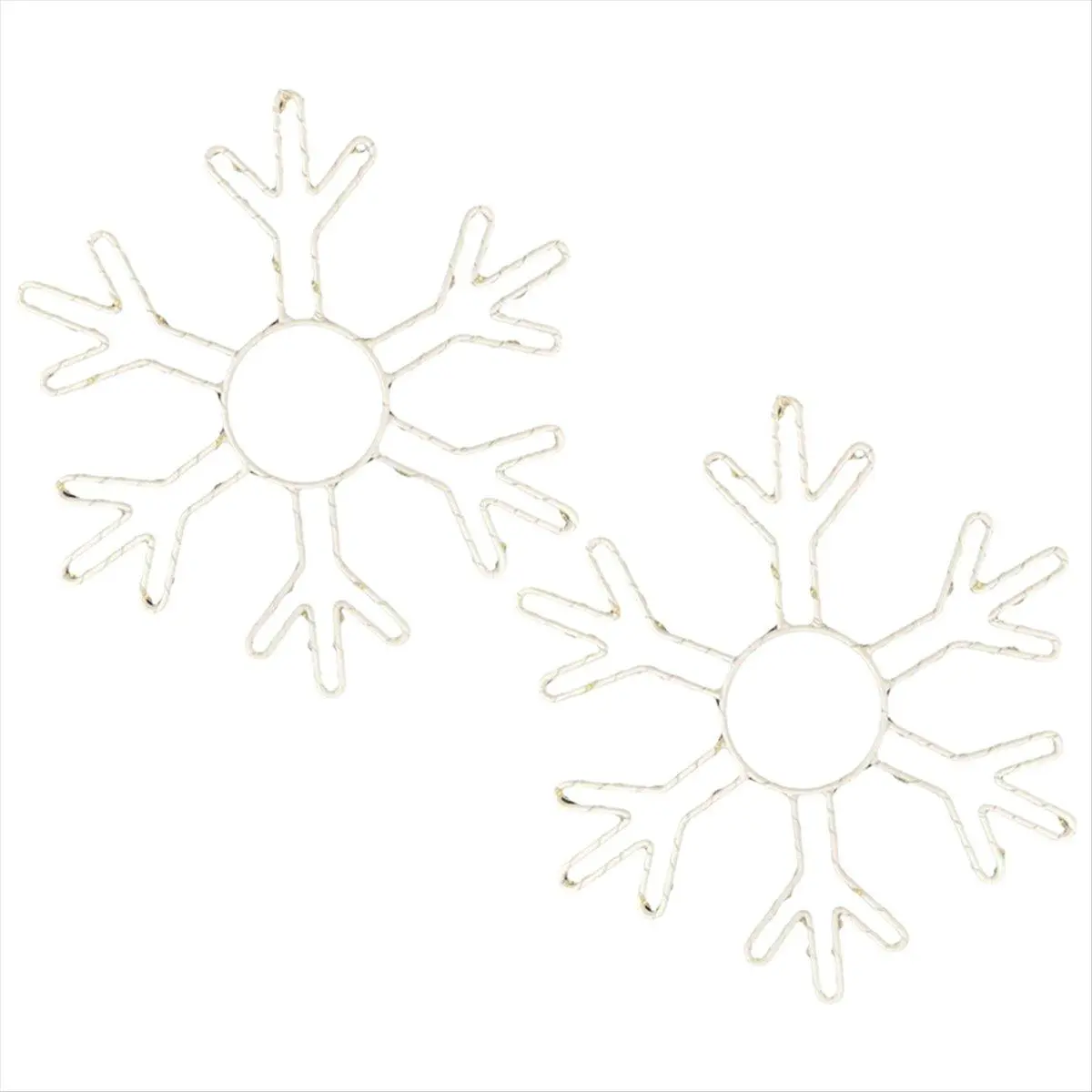 2PCS Christmas Snowflake Window Lights Decorations Led Snowflake Lights for Home Xmas Decor Warm Light White