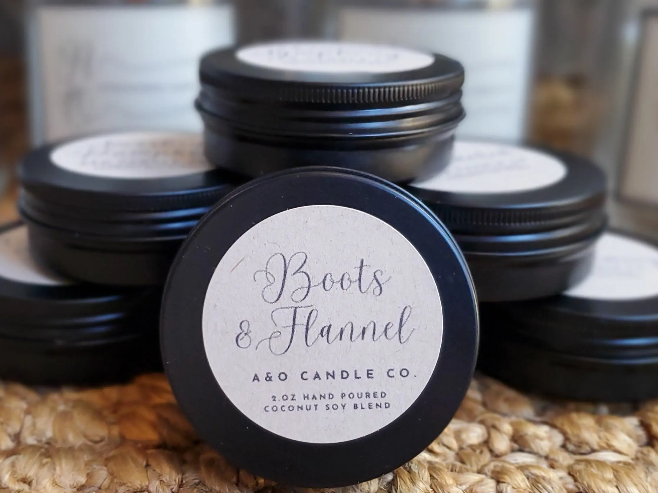 Boots & Flannel 2 oz Coconut Soy Blend Hand-Crafted Wood Wick Candle