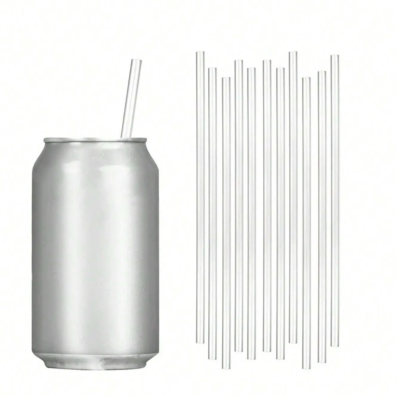 Transparent Plastic Reusable Straws, Clear Straws, 12/25pcs Replacement Straws with Cleaning Brush, Compatible with Can Cup, Tea Cup, Other Cup Fitting Straws, Home Bar Accessories, Drinking Straw