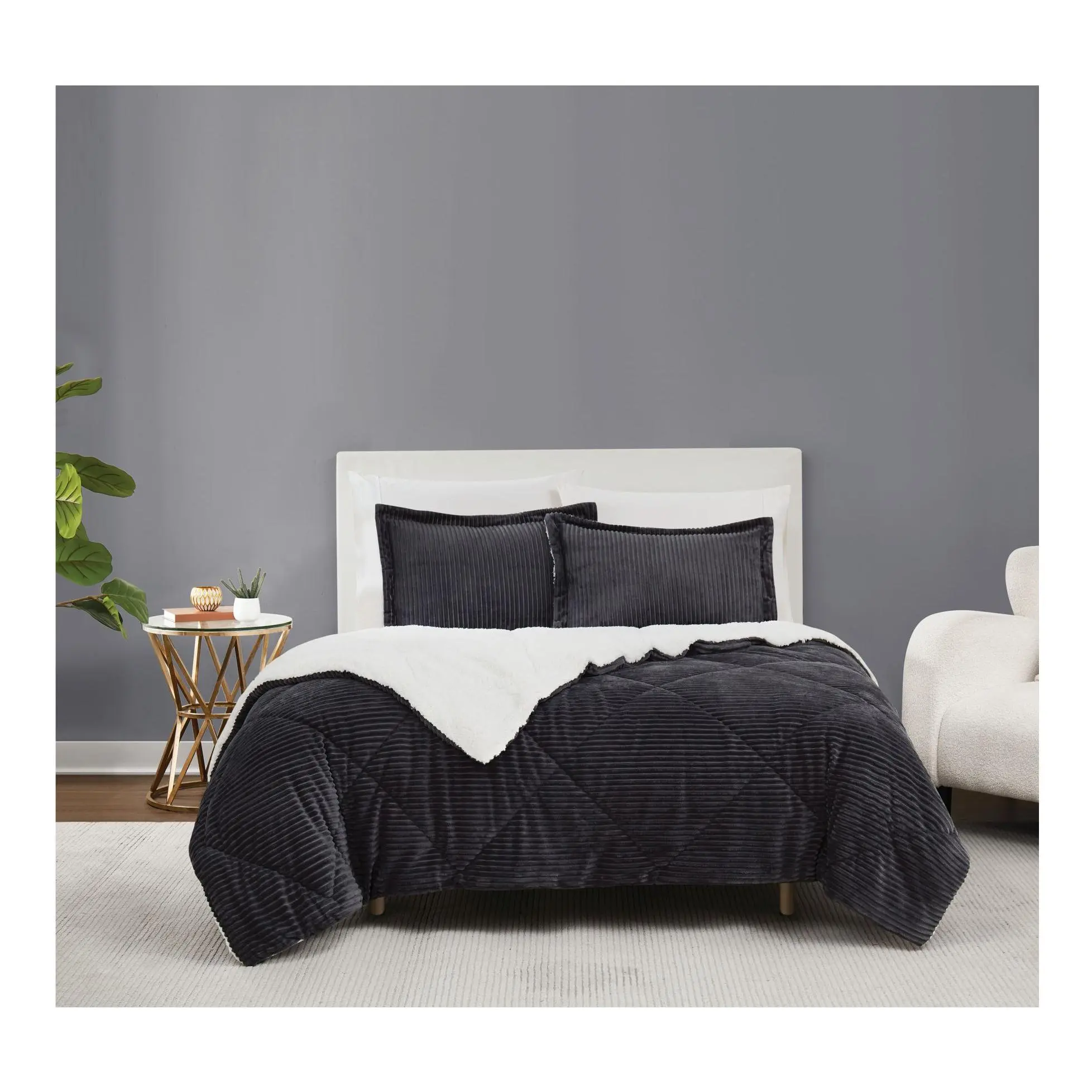 Brooklyn Loom Corduroy Full/Queen 3 Piece Comforter Set Brooklyn Loom Corduroy Full/Queen 3 Piece Comforter Set
