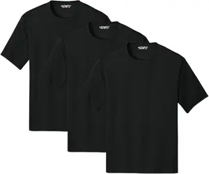 Solid Performance Military Tactical T-Shirts | 100% Polyester Moisture Wicking Tee Shirts, 3-Pack