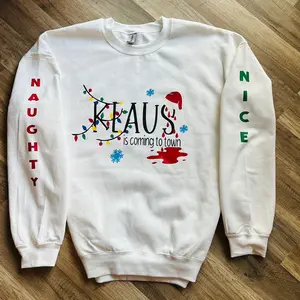 Klaus is coming to town. #TVD and #TO inspired sweatshirts . #klausmikaelson #christmasinmysticfalls