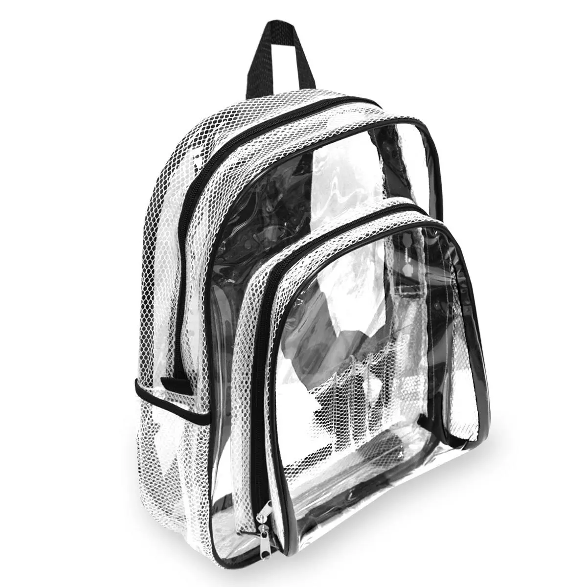212 MAIN Unisex Everest Transparent Standard Backpack, Fully Visible Transparent View, School Ready, Security Safe Luggage Bag