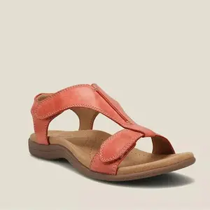 NewRomanSandalsforWomenFlatArchVelcroCasualBeachSandals