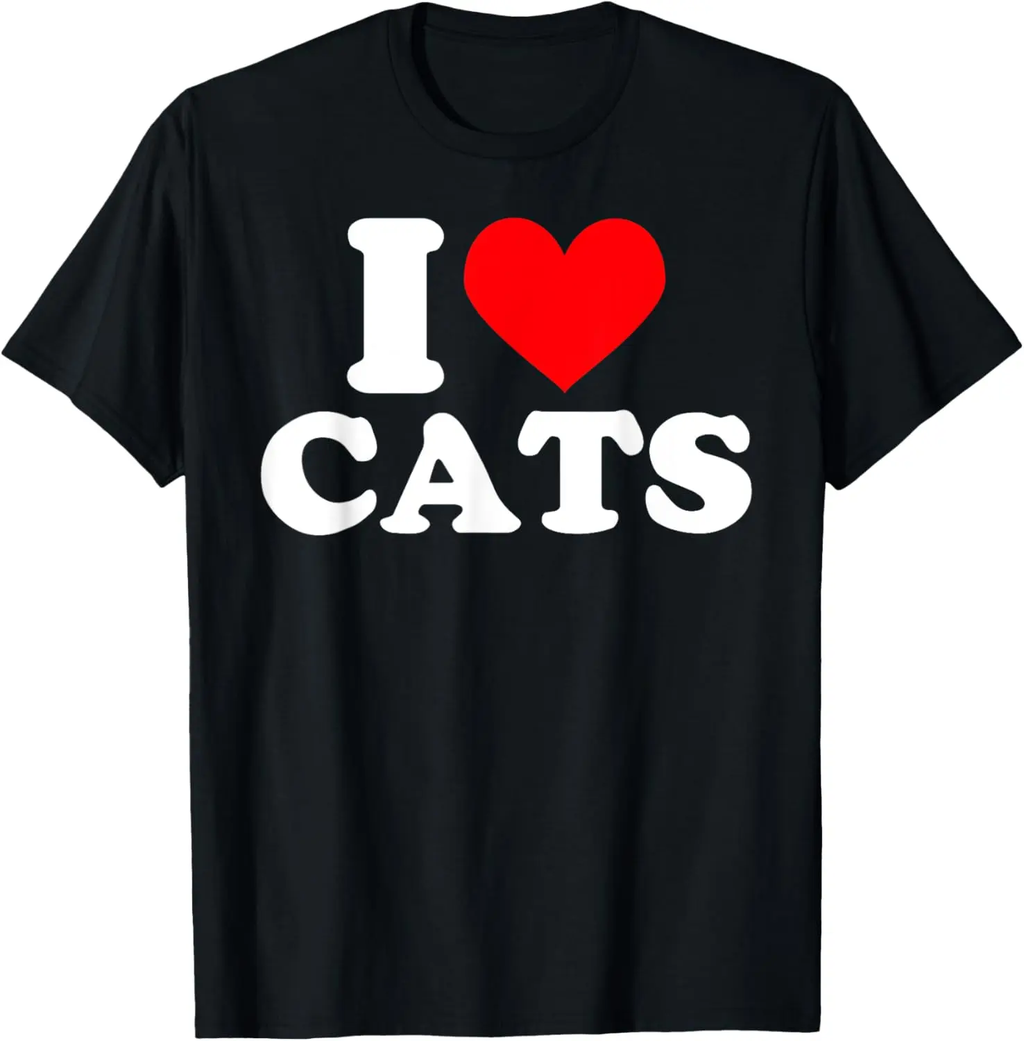 I heart cats - I heart cats I love cats T-Shirt plussize graphic tees，top，100%cotton shirt  for  women Vintage Womenswear