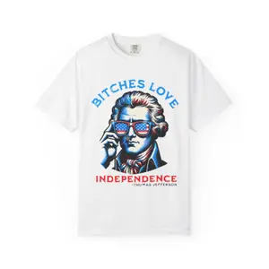 Patriotic Jefferson Portrait T-Shirt | Bs Love Independence, 4th of July