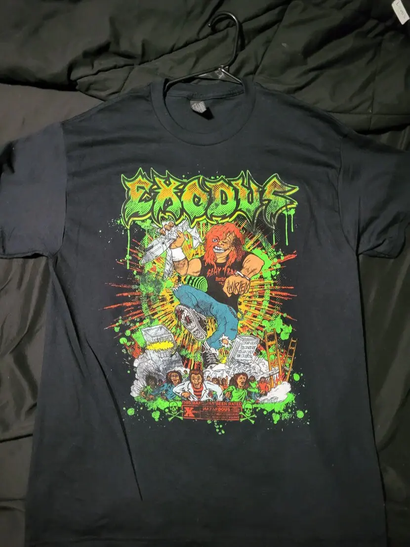 Vintage Exodus Tour shirt Tour Tee Concert Full Size T Shirt US Size S-6XL, Made In USA, All Colors, Gift for Women Men, 100% cotton, Classic Fit, Unisex T-Shirt