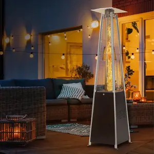 FOOWIN Patio Heater, 48000 BTU Outdoor Pyramid Patio Heater for Outdoor Use, Bronze