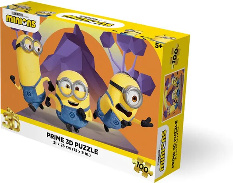Minions Kevin, Stuart and Bob contains 100pc 12x9 in 3D Lenticular Puzzle  [COLLECTIBLES] Puzzle