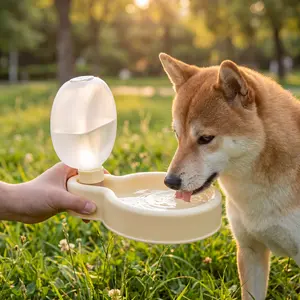 500ml Leakproof Portable Pet Water Bottle, Travel Sealed Drinking Bowl for Dogs & Cats