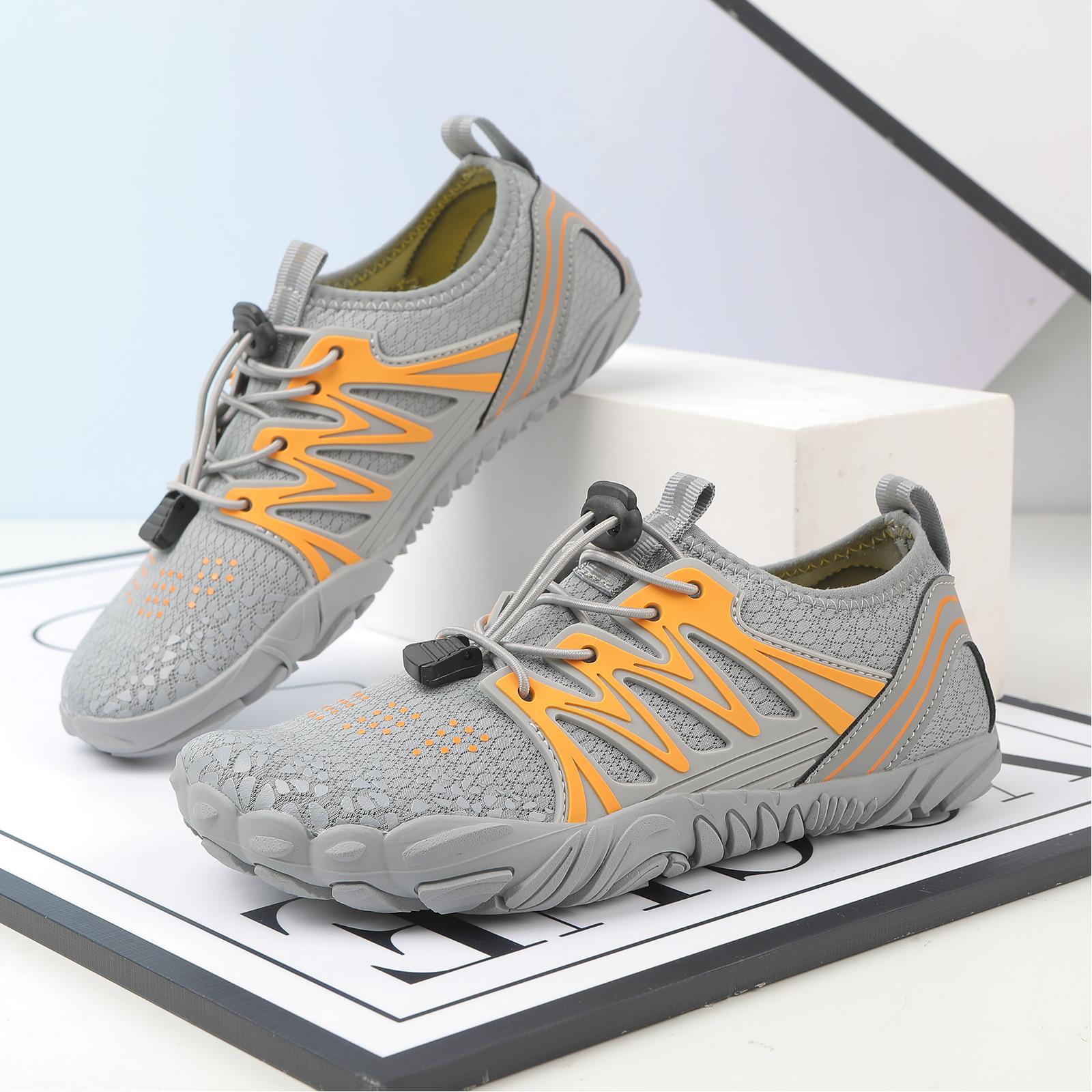 Women's Water Shoes Quick Dry Barefoot Aqua Shoes Non-Slip Rubber Sole Adjustable Lace for Beach Swim Surf Kayak