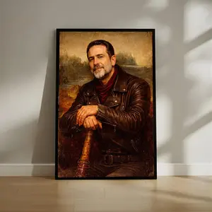 Negan Mona Lisa Poster, Meme Negan Mona Lisa TV Show Poster