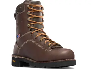 Quarry USA Men’s Brown Leather Work Boots | Vibram Sole, Waterproof, Heavy Duty
