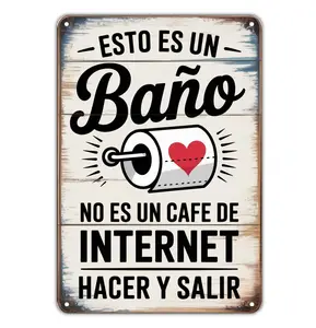 Bathroom Rules tin sign Vintage Funny Restroom Metal Sign Print Aesthetic for Garden Yard Bar Porch Home Bedroom Kitchen Wall Art Decor Gift 8 x 12 inch