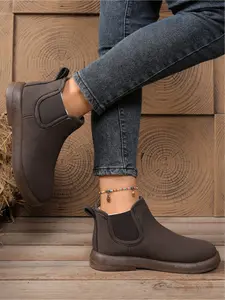 Thermal Insulated Ankle Boots for Women | Non-Slip Winter Shoes with Soft Fleece | Comfortable Flat Casual Boots Winter Warm Boots